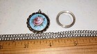 Antq. Rose Guilloche Mourning Locket Pendant 4 Hair & St. Gabriel Medal w/Chain. — photo 2