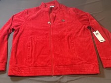 Retro 80's VTG Fila Authentic Men O-Fit Velour Track Jacket Red XXL NWT