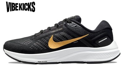 Nike Wmns Air Zoom Structure 24 'Black Metallic Gold Coin' DA8570-003 Women New