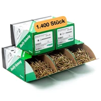 Parco Spanplattenschrauben Sortiment 1400 StüCk – Holzschrauben Set (3X30 Mm Bis