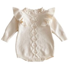 Baby Girls Rompers 243H16 (White Apricot, 12-18 Months) 243H16-B-90
