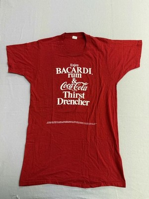 Vintage 70s Bacardi Rum & Coca-Cola T-shirt Thirst Drencher