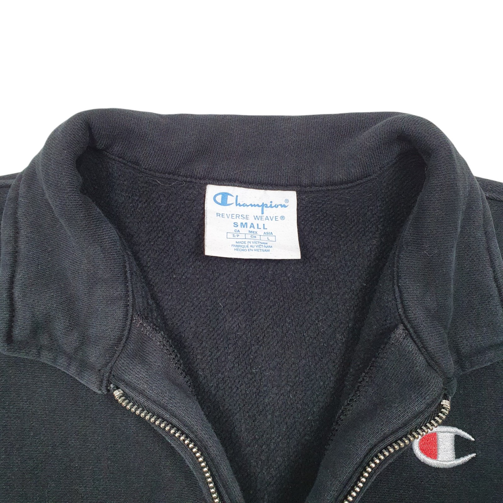 CHAMPION 1/4 Quarter Zip Reverse Weave Jumper Sweatshirt Mens S image 2