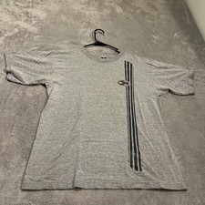 Vintage Levi's Shirt Mens Large Gray Made in USA Graphic Stripe Star Logo 90s