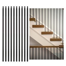 30 Pack Wrought Iron Balusters for Staircase, 1/2" x 44" Hollow Straight Bar ...