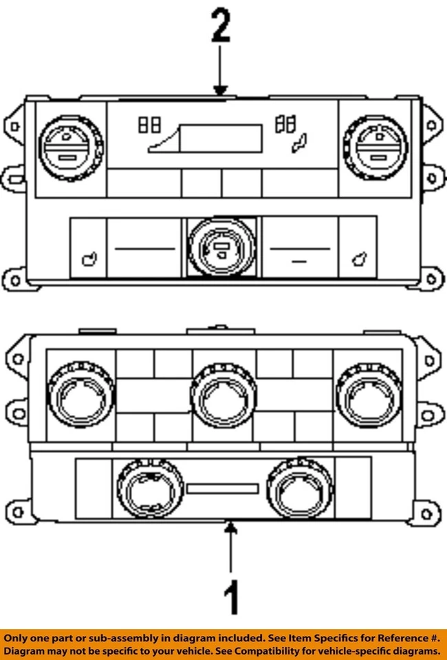 Interruptor selector de aire acondicionado usado se adapta a: Chrysler Town & Country 2009 AC montaje en tablero delantero Foto 3 de 4