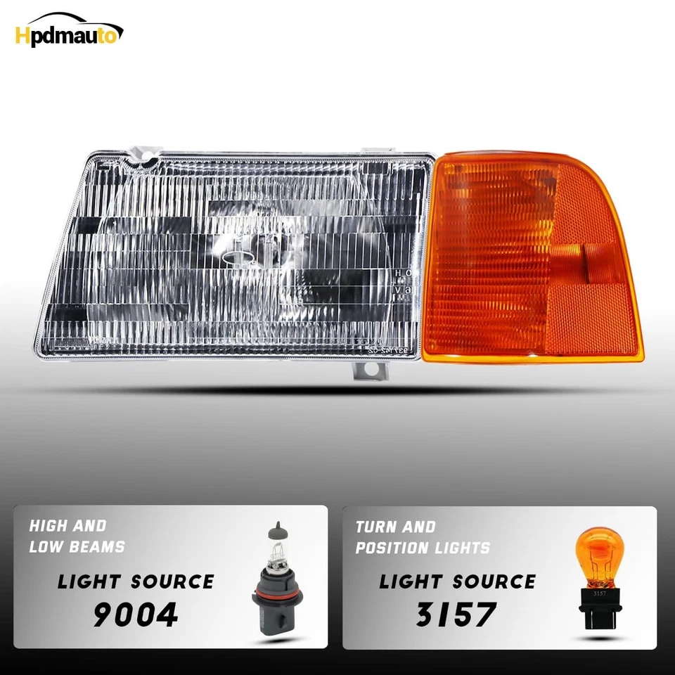 Faro con lámpara de esquina apto para Peterbilt 385/377 camiones faros halógenos Foto 3 de 4