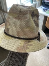 Boys Straw Hat Summer Trilby Style Size 8-12 Years George At Asda - VGC