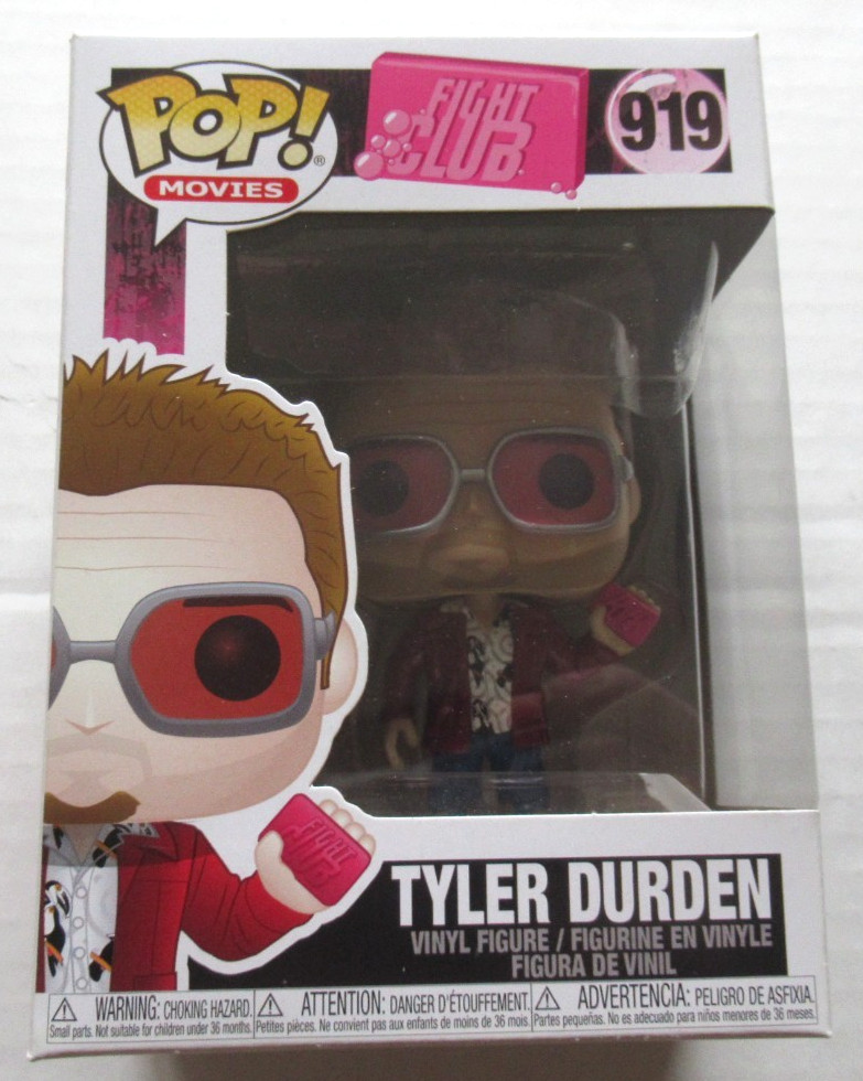Funko Pop Movies #919 Fight Club Tyler Durden Figure &Amp; Free Case Vaulted Nib
