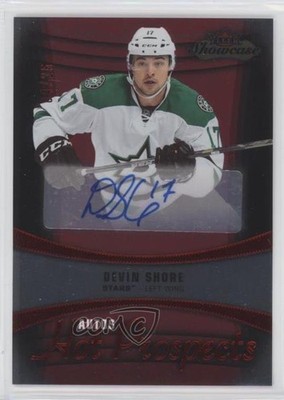 2015 Upper Deck Fleer Showcase Red Glow /25 Devin Shore #134 Rookie Auto RC x6g