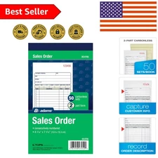 Carbonless Sales Order Book - 2-Part 50 Sets, 4-3/16 x 7-3/16 Inches