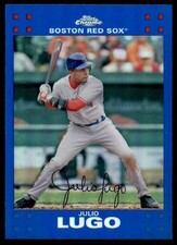 2007 Topps Chrome Blue Refractors Julio Lugo #7
