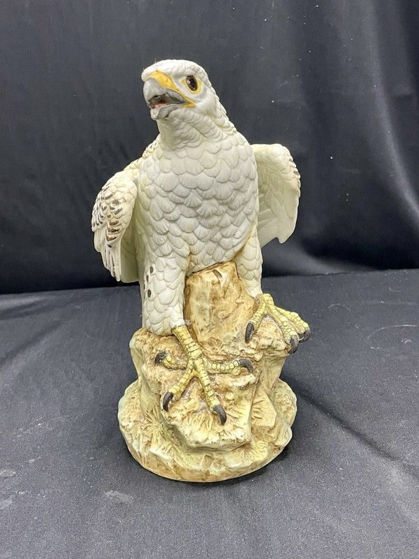 GREY FALCON by ANDREA HAND PAINTED PORCELAIN IN JAPAN MINT CONDITION
