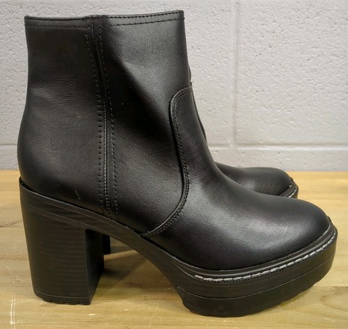 NEW Sun + Stone Kinsley Platform Women's 7M Booties Black O12 - Picture 4 of 8