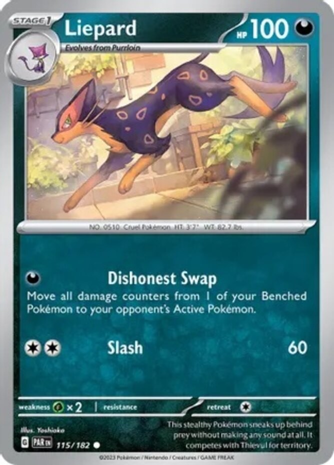 Liepard - 115/182 - Common - Reverse Holo - Near Mint