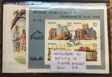 Timbres NORVEGE BF 6-7 + Carte premier jour Oblitérés