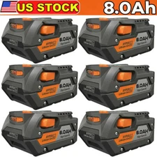 PACK For Ridgid R840087 8.0Ah Lithium Battery Rigid 18 Volt R840085 R840086 NEW