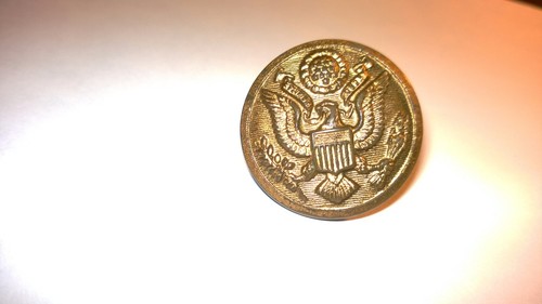 Old Vintage Plastic American Great Seal Button "HEW" Medium