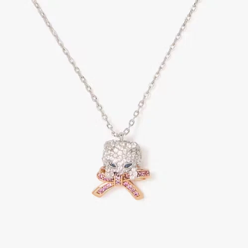 COLLANA CIONDOLO GATTO KATE SPADE PAWLINA:NUOVA CON ETICHETTE