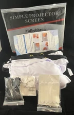 NEW 120" MDBEBBRON SIMPLE PROJECTOR SCREEN FOLDABLE PORTABLE EASY TO INSTALL