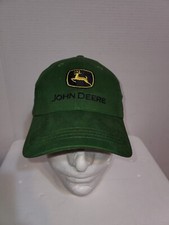 John Deere Logo Baseball Cap Farm Strap-back Green Black Logo