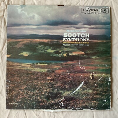 MUNCH Mendelssohn: Scotch Symphony 1961 Vinyl LP RCA LM-2520 - VG