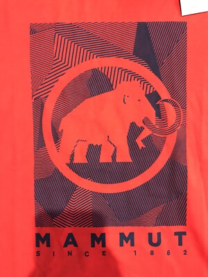 Mammut Trovat T-shirt Mens Color Spicy Print 2 Regular Fit Size Small NEW