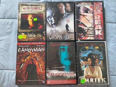 Horror DVD Lot Shriek,Freak,Candyman,Strangeland,One Hell Of A Christmas