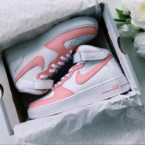 Nike Air Force 1 Mid Pink White AF1 