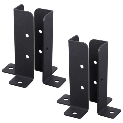 4 Pcs Wooden Mailbox Post Repair Fence Anchor Bracket Railing
