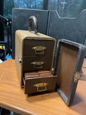 vintage Baja 300 slot slide files carrying case 1950's Barnett  Jaffe