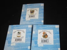 Candle Jar Toppers Snowman Family Carolers Christmas Turkey Our America Gift