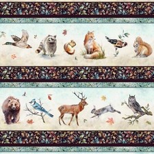 Forest Tales By Hoffman Fabrics - Sky Border Stripe V5205-16