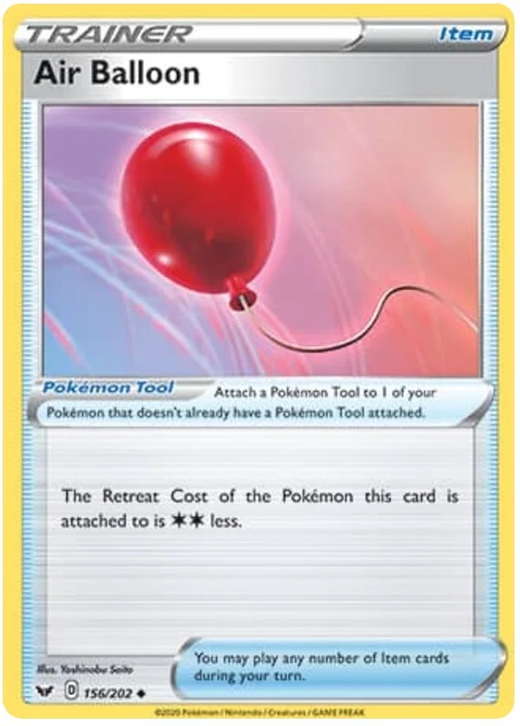 Air Balloon Pokemon TCG Trainer Card 156/202 | eBay
