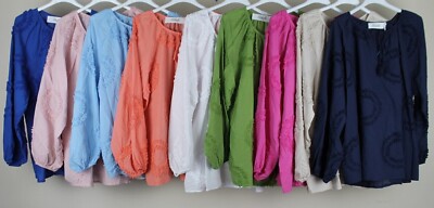 Neu Sommer Damen italienische Lagenlook bequeme lässige leichte Baumwolle Tunika Top