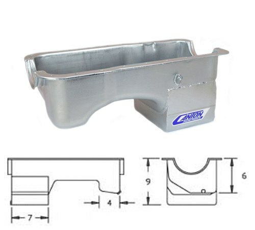 Canton Black Powdercoated 6 pcs Ford Mustang 289 302 7 Qt. Oil Pan 15-620SBLK - Foto 3 di 4