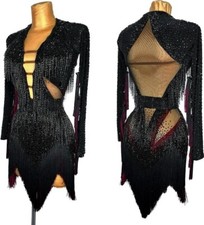 jz Handmade Women Samba Ballroom Swing Salsa Rumba Latin Dance Dress RHYTHM