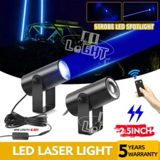 Laser Blue LED Whip Light Whipless Antenna Remote For ATV UTV Can Am Polaris RZR