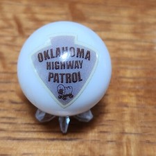 OKLAHOMA STATE TROOPER POLICE MARBLE COLLECTOR 1" SHOOTER SZ & STND BADGE