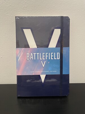 Battlefield V Writing Journal NEW Hardcover Blank w/ Pocket 192 Pages Book DC EA