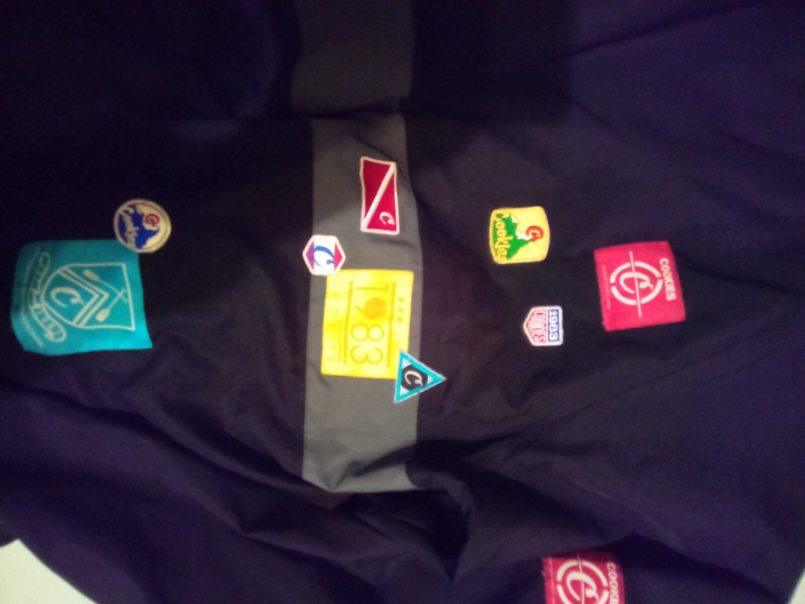 Extra Large Windbreaker Cookie Patch Jacket Multi… - image 9