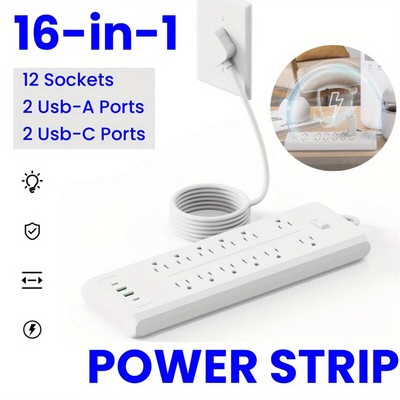 US Plug AC Outlet Multiprise Power Strip Extension Charger Socket Network Filter