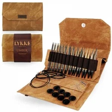 Lykke Interchangeable Knitting Needle Sets; Driftwood, Indigo, Umber, & Grove