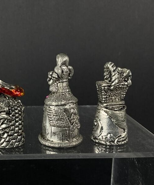 Wizard of Oz DOROTHY TOTO Figurine Pewter Thimble COMSTOCK Crystal Jeweled RARE eBay