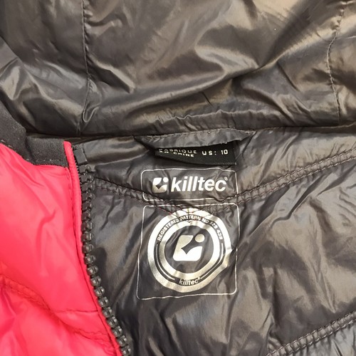 Killtec gefütterte Weste mit Kapuze Daunen isoliert Damen 10 rosa Print verstaubar - Bild 2 von 8