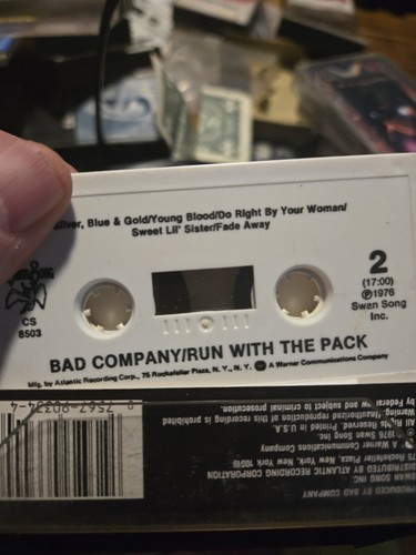 Bad Company Run with the Rock Casette Tape- Swan Song Records 1976 - Picture 4 of 4