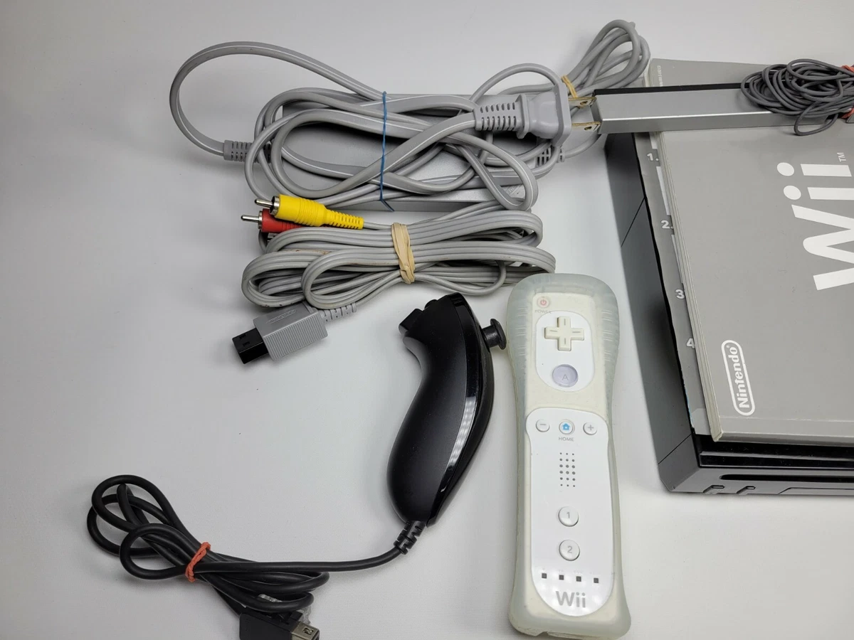 Nintendo Wii Bundle With Cables Sensor Bar One Remote Control And 2