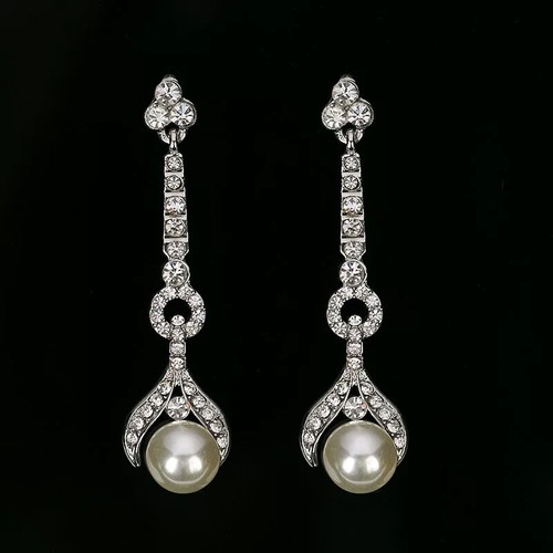 Bead Pearl Necklace Earrings 1920's FLAPPER Vintage Party GATSBY Charleston - Picture 27 of 29