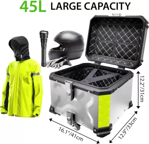 Estuche de herramientas para equipaje de aleación de aluminio 45L trasero para motocicleta - Imagen 7 de 10