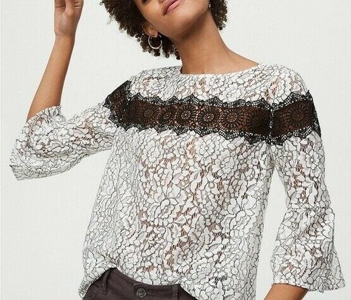 loft white lace top